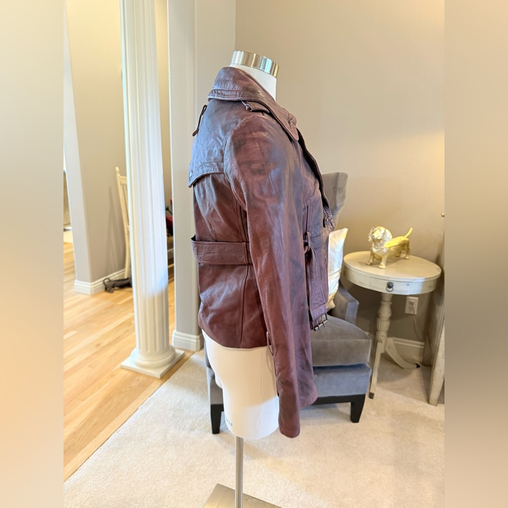 All Saints Vintage Leather Jacket (Size Medium) - Picture 3 of 11